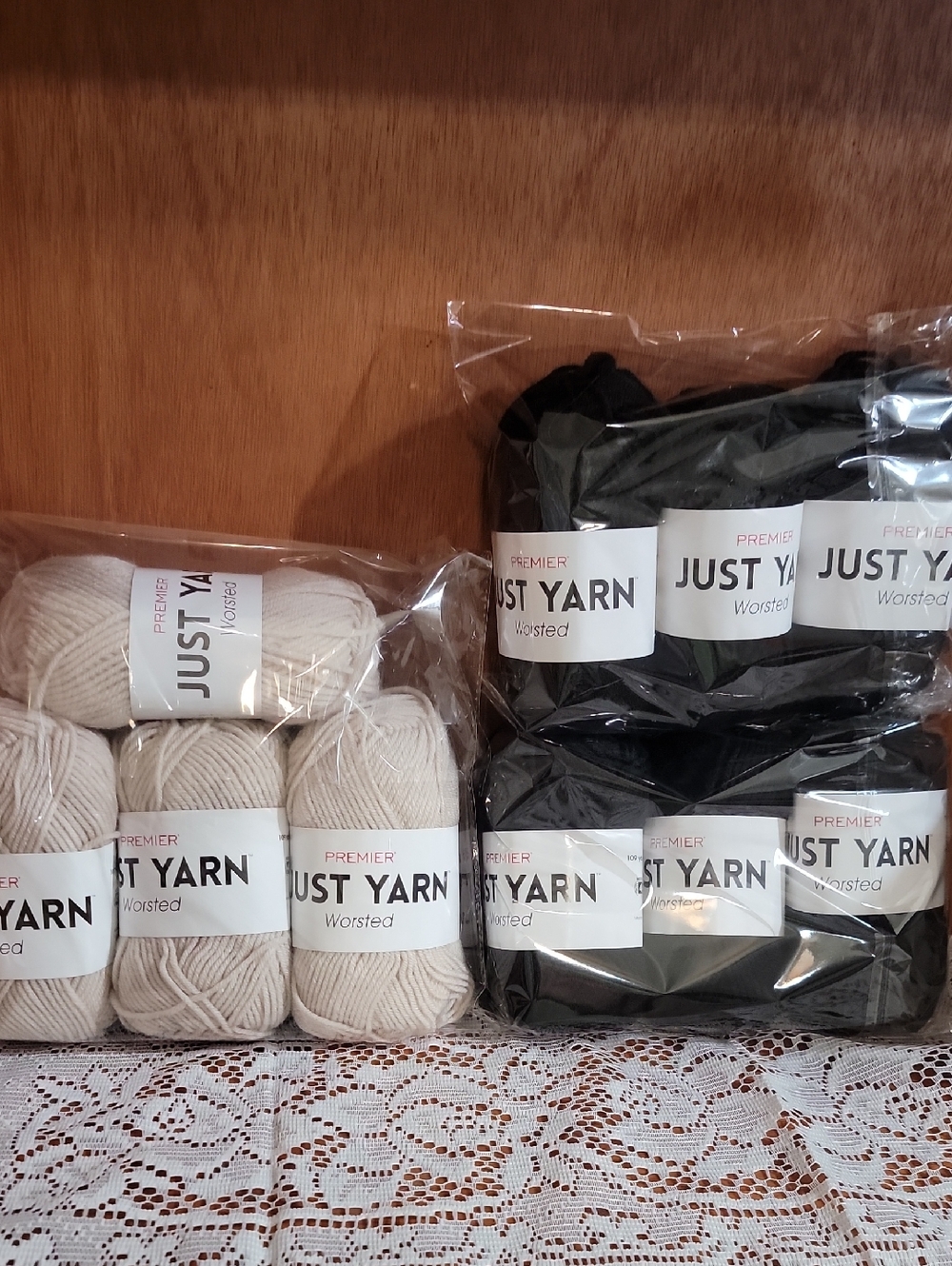 Premier Just Yarn Skein Pack - Black &  Linen 10 Skeins